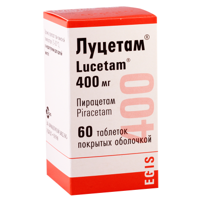 Луцетам  400мг #60т