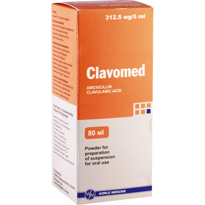 Clavomed 312.5/5ml 80ml susp