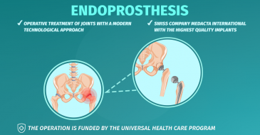 მენჯ-ბარძაყის და მუხლის სახსრის ენდოპროთეზირება შვეიცარული იმპლანტებით