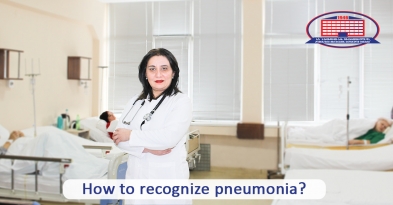 What symptoms does pneumonia characterize with and what does the feverless pneumonia of walking patients mean?