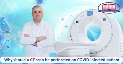 Why should a CT scan be performed on a COVID-infected patient